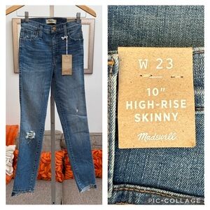 ❣️🆕Madewell 10" High-Rise Skinny Jeans: Drop Step-Hem Edition❣️